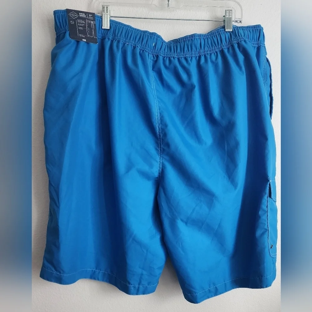 St. John's Bay Men's Elastic Drawstring Waist Swim Trunck Pockets Sz 3XL (NWT)